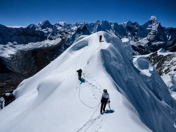 Climbing Island Peak Summit