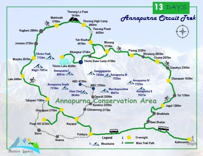 Annapurna Circuit Trek with Tilicho Lake - 13 Days